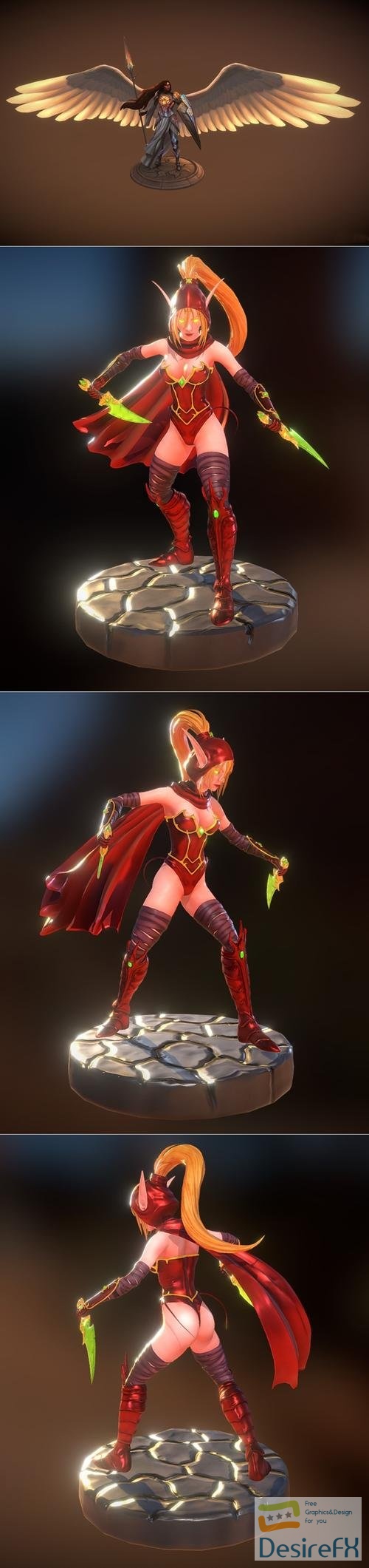 Lyra Dawnbringer - MTG Fanart and Valeera Sanguinar - Heroes of the Storm – 3D Print