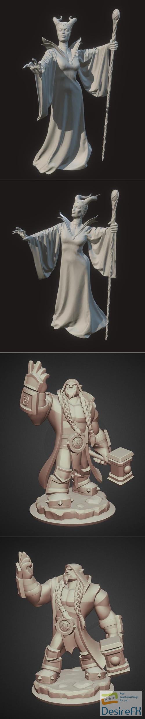 Maleficent and Thrall – 3D Print