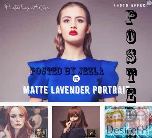 Matte Lavender Portrait Photoshop Action