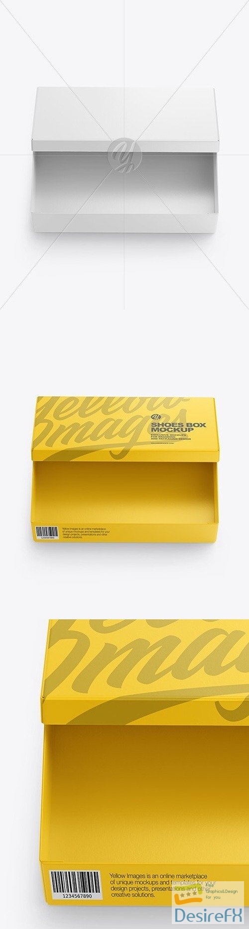 Matte Shoes Box Mockup 58606