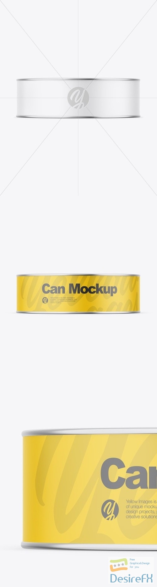 Metallic Can W/ Matte Label Mockup 56057