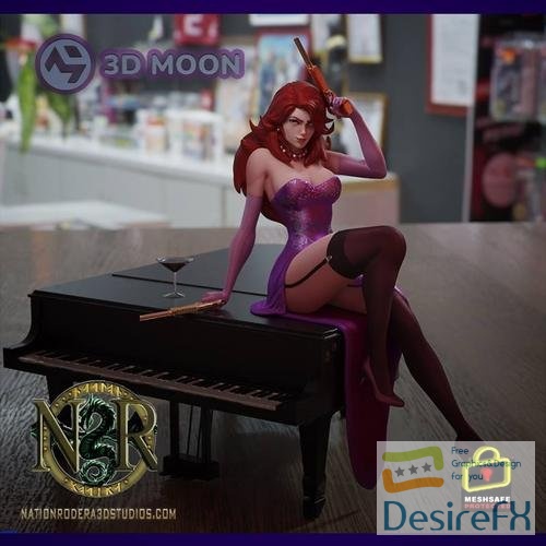 Miss Fortune on piano – 3D Print