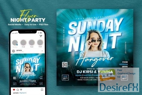 Night Party Flyer - Kirsi