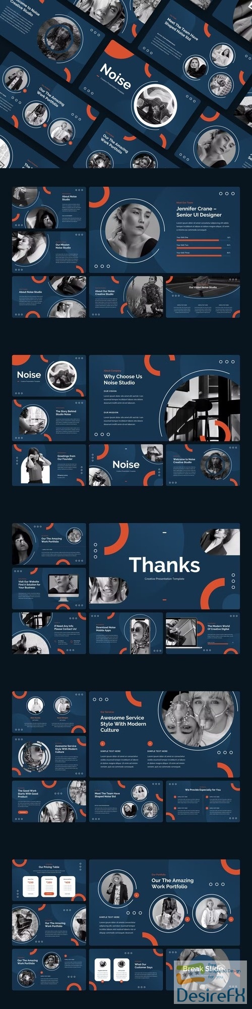 Noise - Creative PowerPoint, Keynote and Google Slides Template