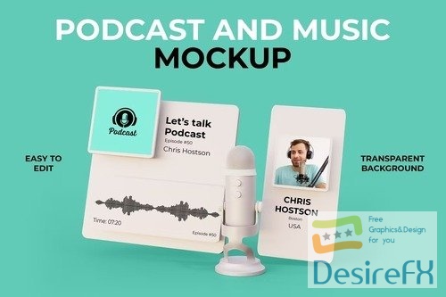 Podcast and Music Mockup
