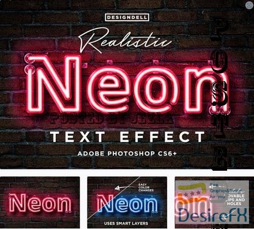 Realistic Neon Photoshop Effect - V52287G