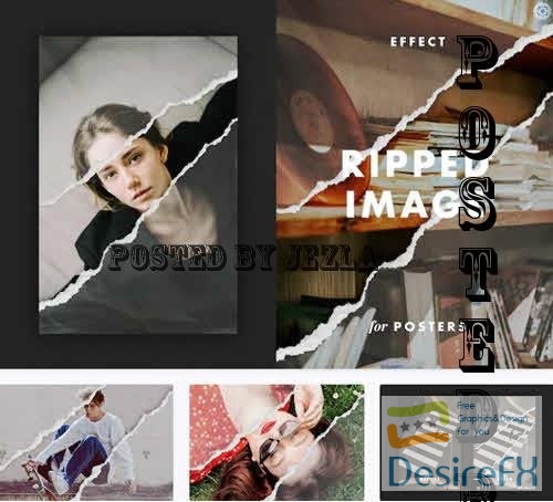 Ripped Image Effect for Posters - 7214401