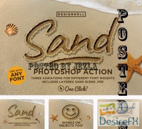 Sand Type Photoshop Action - K926QCA