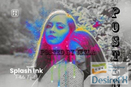 Splash Ink Photo Effect Psd
