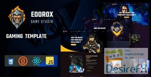 Themeforest -Eoorox - React Gaming and eSports Template 37173370