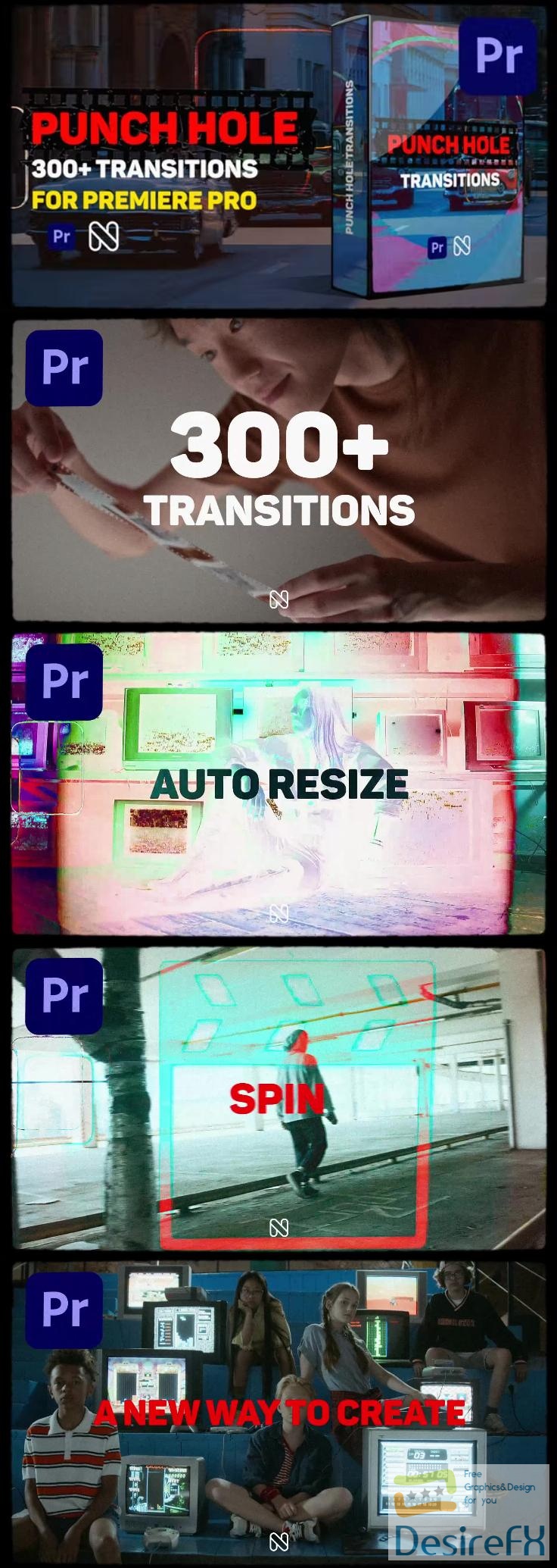 Videohive Punch Hole Transitions for Premiere Pro 35961729