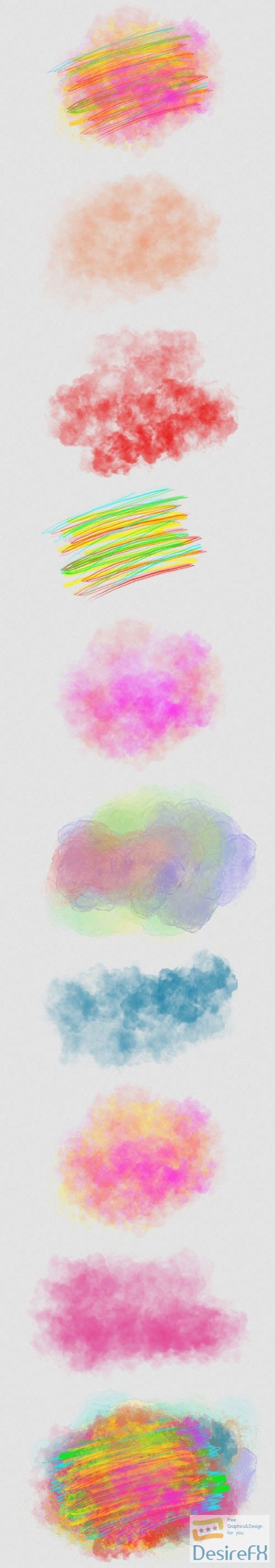 Watercolor Splash - 10 Hand-painted PNG Templates