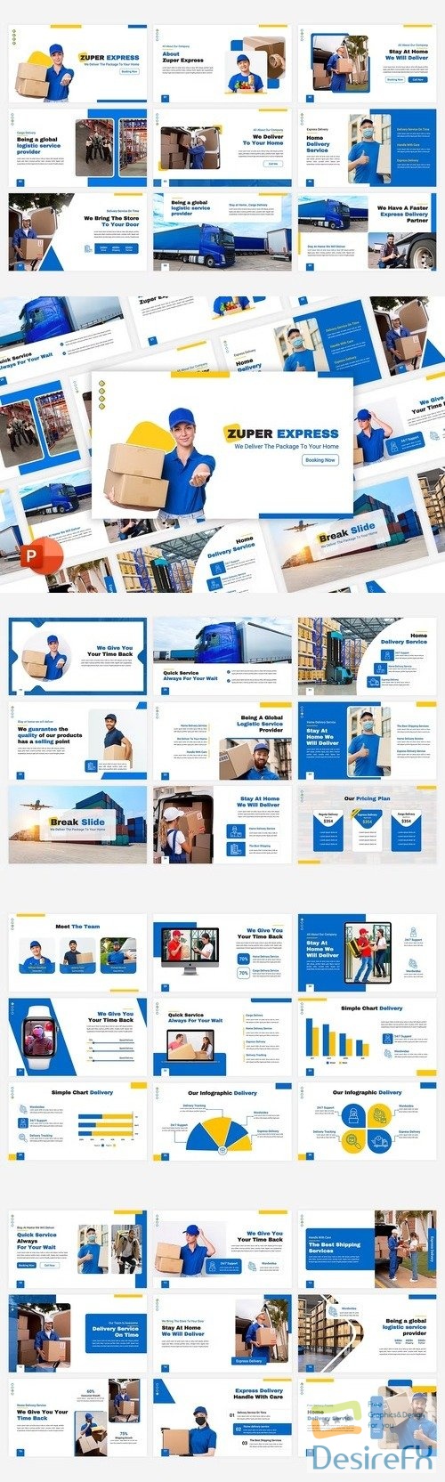 Zuper - Express Delivery Powerpoint, Keynote Template