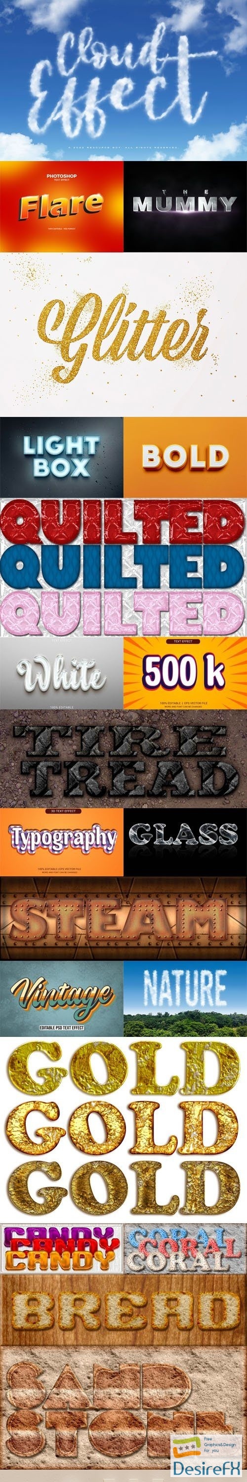 3D Text Effect & Styles for Photoshop & Illustrator