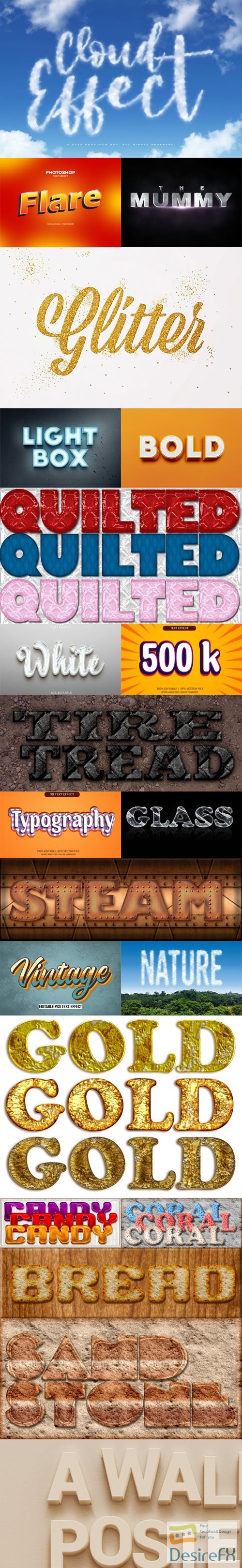 3D Text Effect & Styles for Photoshop & Illustrator
