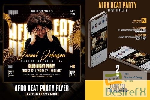 Afro Beats Party Flyer