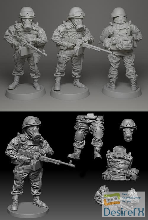 Albino Raven Soldier 01 – 3D Print