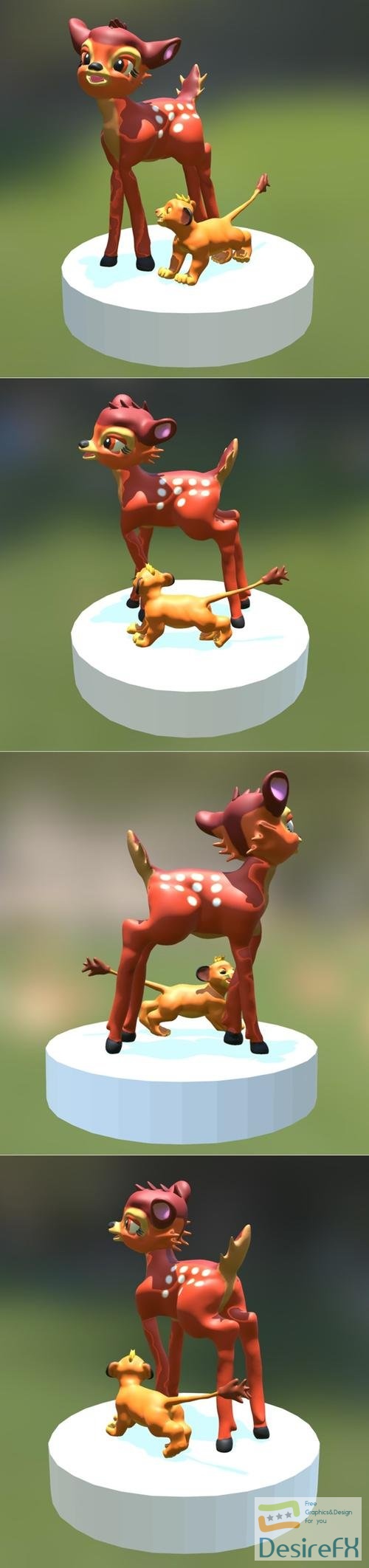 Bambi and Simba – 3D Print