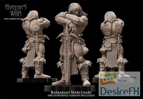 Barbarian Mercenary – 3D Print