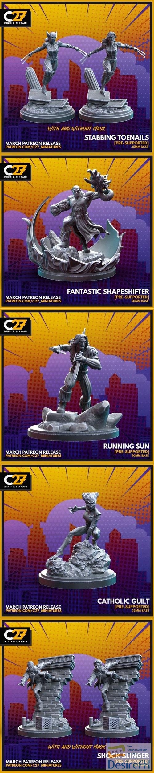 C27 Minis - Terrain March 2022 – 3D Print
