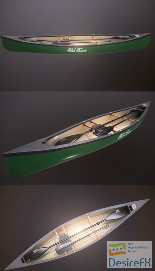Classic Canoe 3D Model