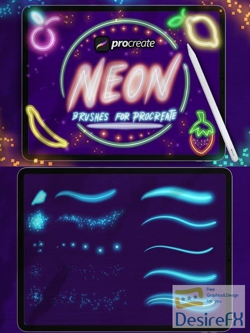 Dans Neon Light Brush Procreate