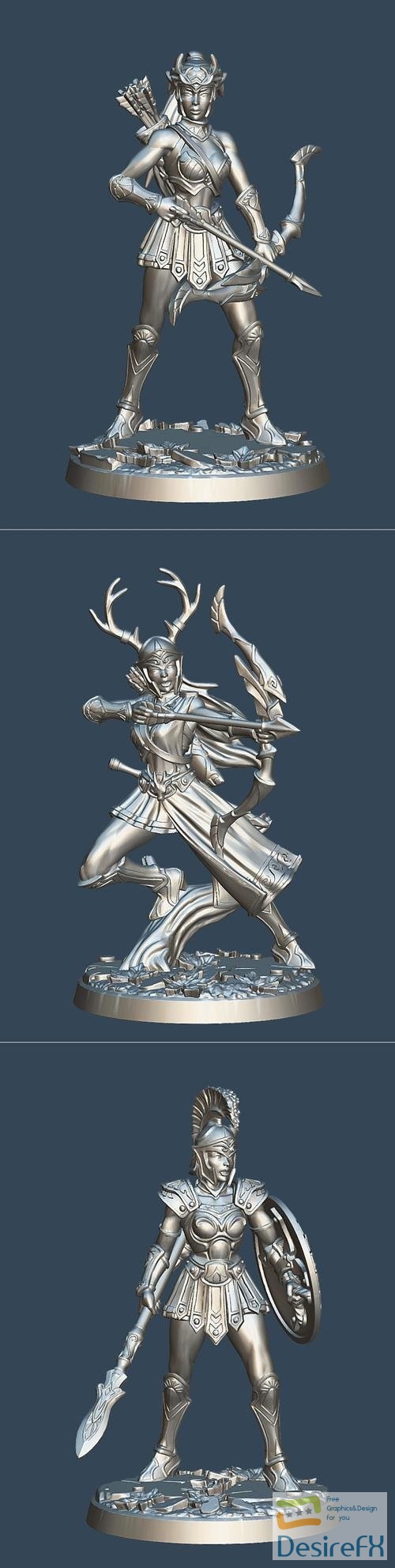 Daughter - Artemis, Artemis Champion, Athena – 3D Print