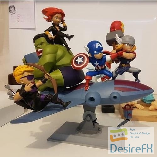 Diorama Pequenos Vingadores – 3D Print