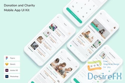 Donation and Charity Mobile App UI Kit