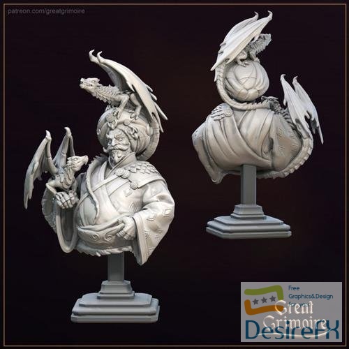 Dragon Merchant Bust – 3D Print