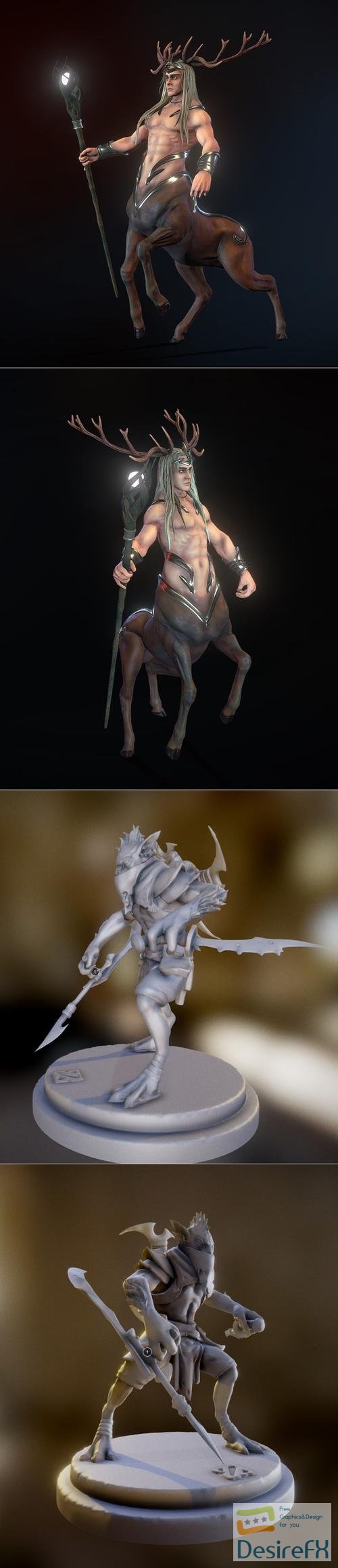 Evor The Lord of the Forest and Bounty Hunter Dota2 – 3D Print