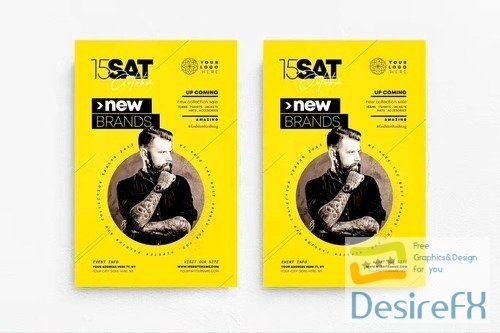 Fashion Hipster Flyer Template