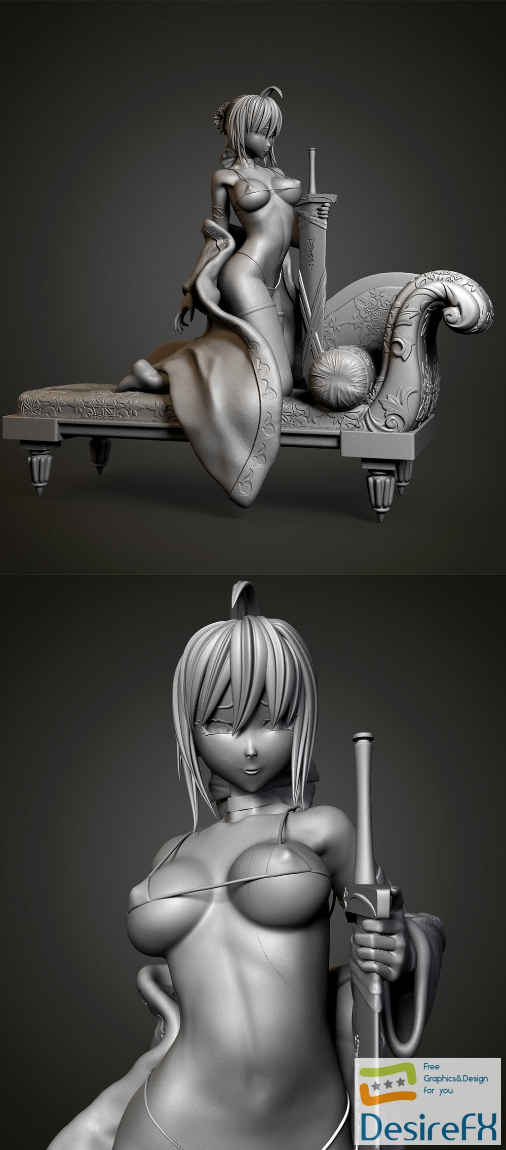 Fate Saber 3D Print