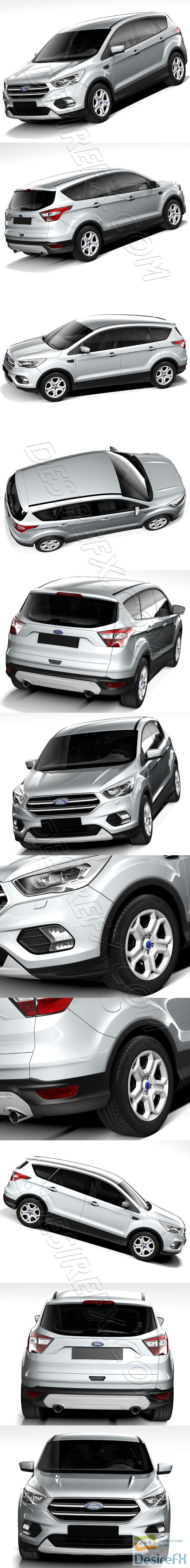 Ford Kuga 2018 3D Model