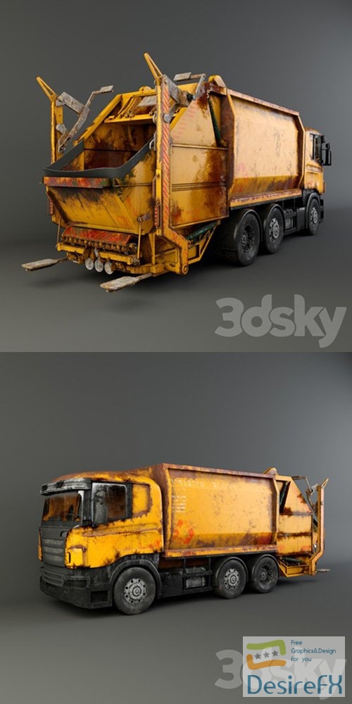 Garbage truck 3D Model