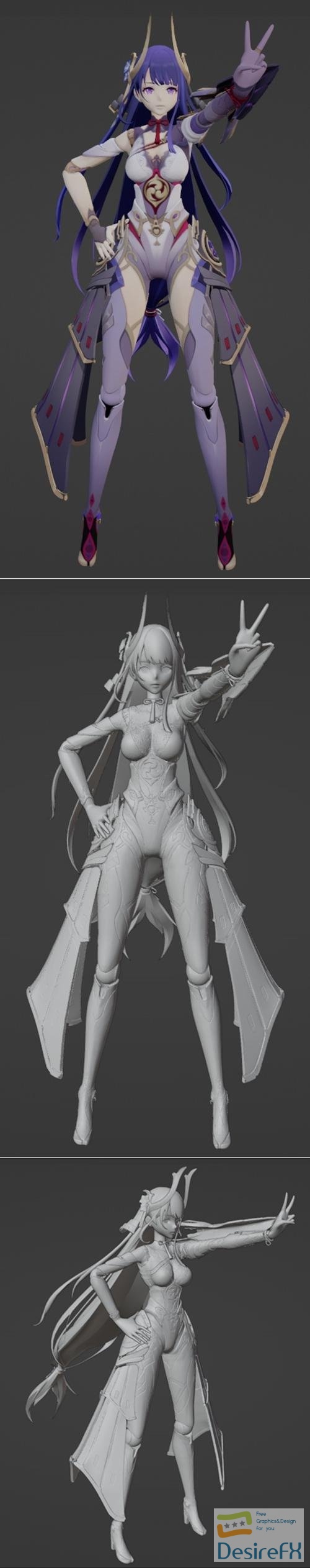Genshin Impact - Raiden Shogun Boss – 3D Print