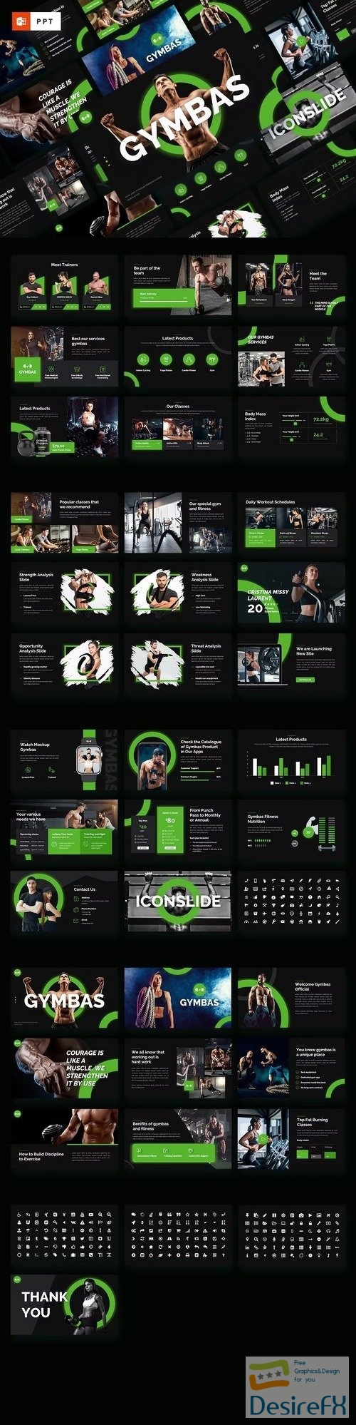GYMBAS - GYM & Fitness Powerpoint Template