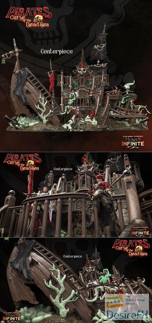 Heroes Infinite - Pirates Curse of the Dead Seas - Centerpiece July 2022 – 3D Print