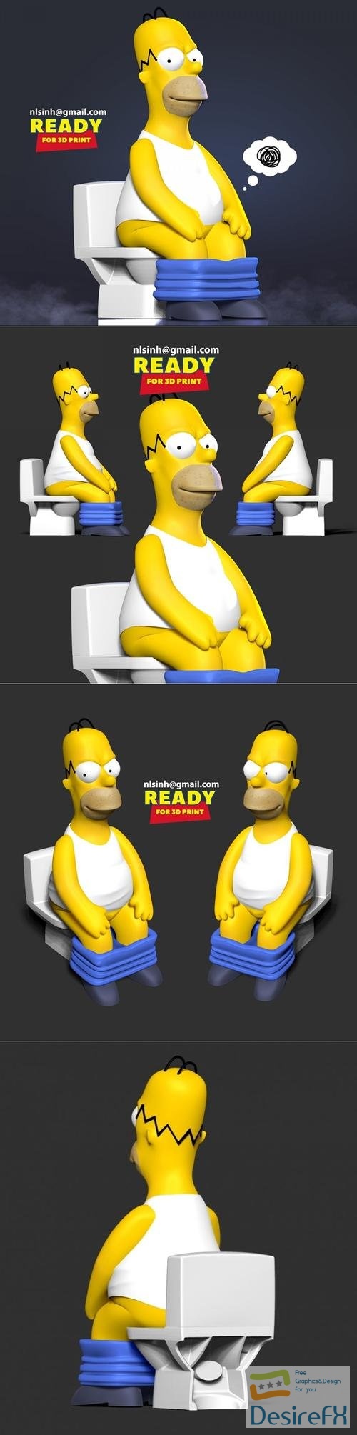 Homer with a relaxing moment – 3D Print