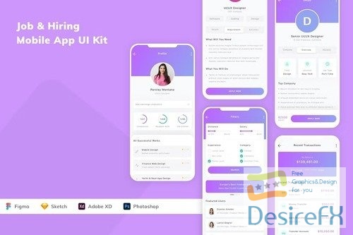 Job & Hiring Mobile App UI Kit