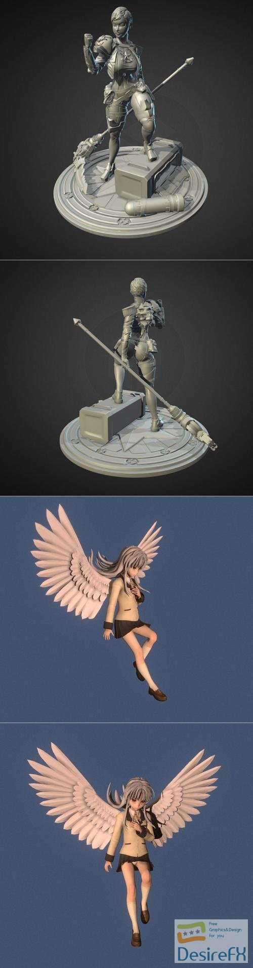 Kat - Republik and Kanade Tachibana 01 – 3D Print