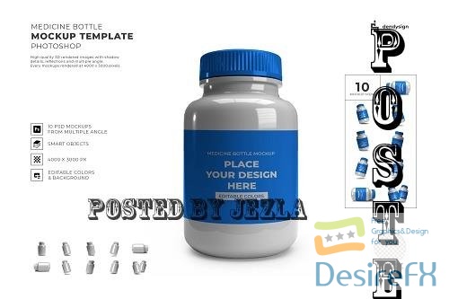 Medicine Bottle Jar Mockup Template Set - 2096616