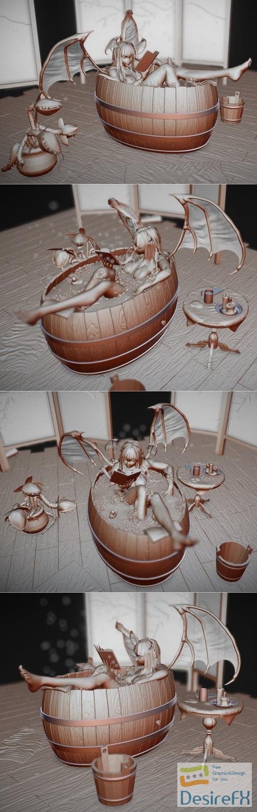 Morrigan Aensland relaxing – 3D Print