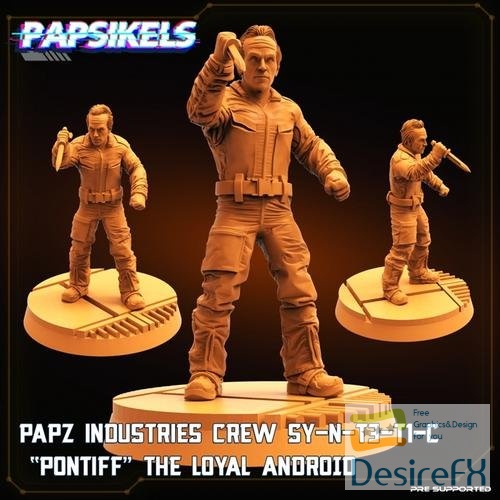 Papz Industries Crew Synthetic Pontiff the Loyal Android – 3D Print