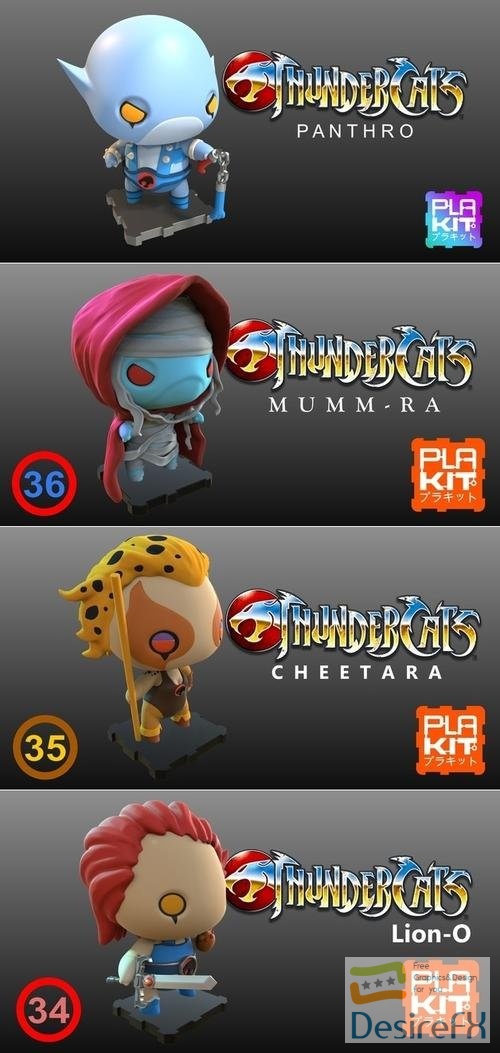Plakit Thundercats Pack – 3D Print