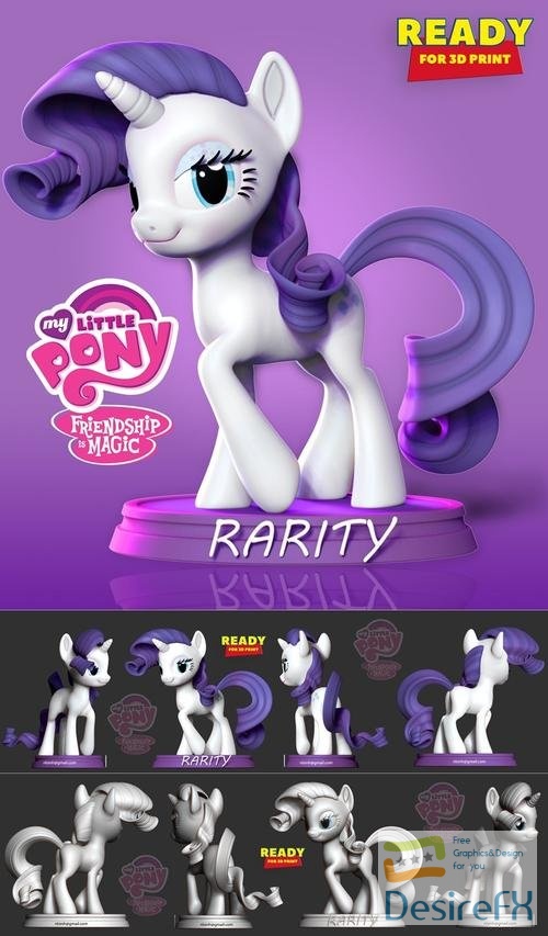 Rarity Little Pony Fanart – 3D Print