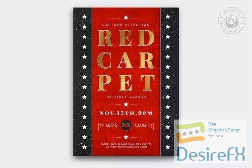 Red Carpet Flyer Template V3