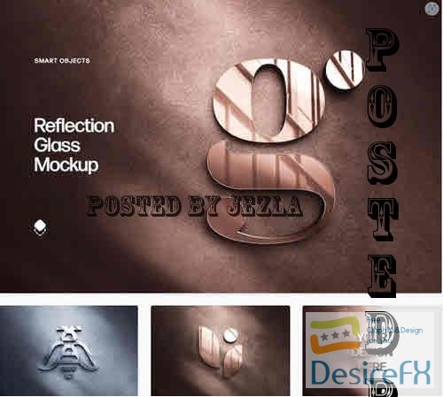 Reflection Glass Logo Mockup - 7515411