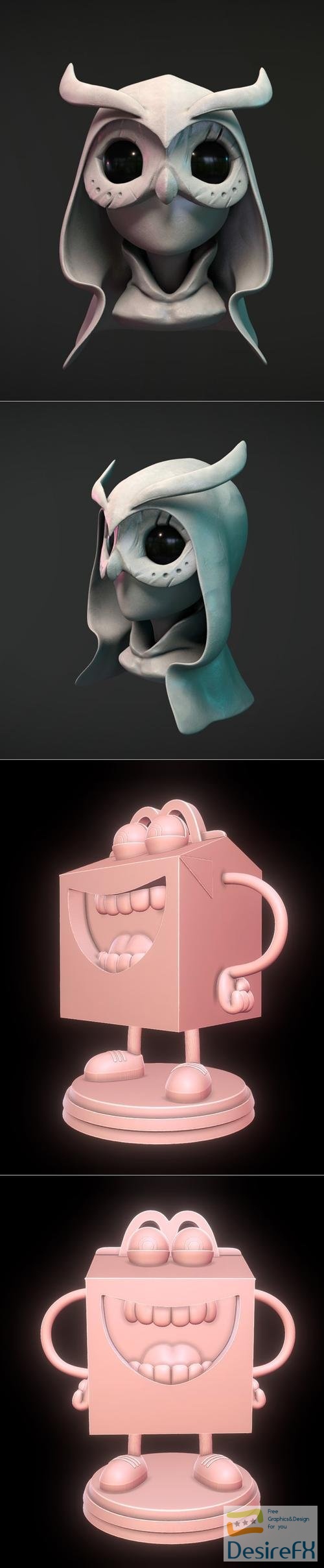 SculptJanuary - Day 2 Mask and Happy - McDonald's Mascot – 3D Print