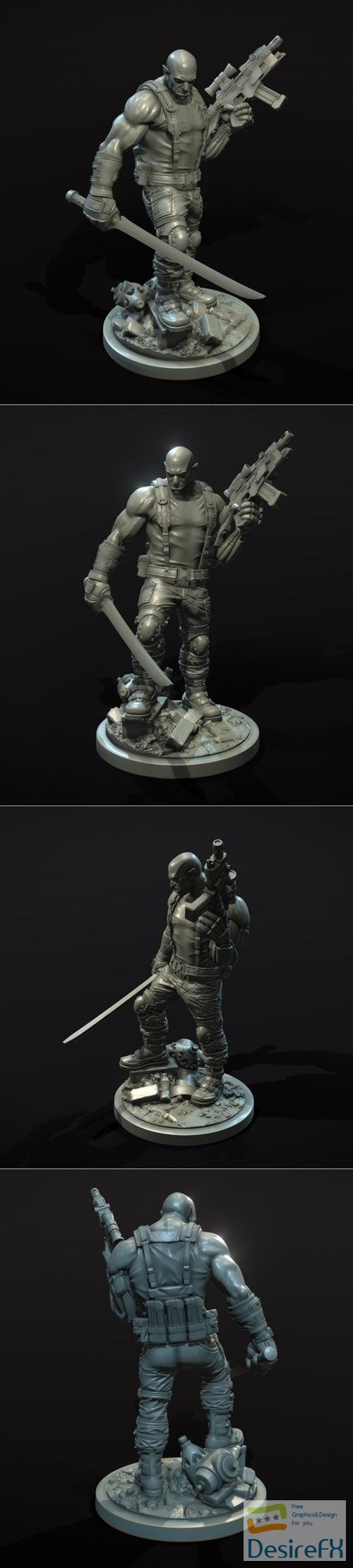 Shadowrun Sledge Limited Edition Statue – 3D Print